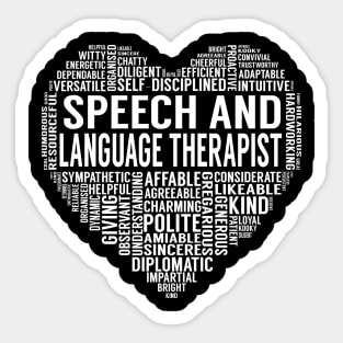 Speech And Language Therapist Heart Sticker